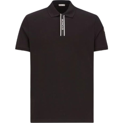 Moncler Logo Print Polo Shirt - Black