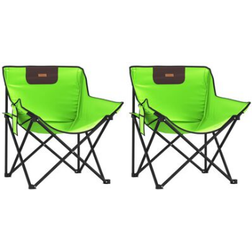 vidaXL Camping Chairs With Pocket Foldable 2 Pcs