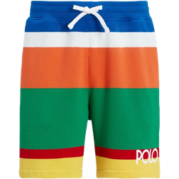 Polo Ralph Lauren 6-Inch Logo Striped Fleece Shorts - Blue Saturn Multi