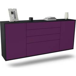 Ebern Designs Everman Anthracite/Purple Sideboard 180x77cm
