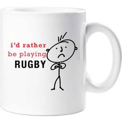 60 Second Makeover I'd Rather Be Playing Rugby Mug 29.5cl