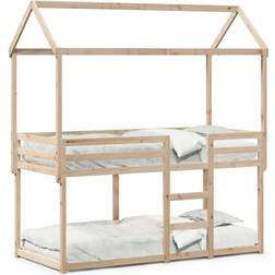 Homie With Roof Brown Bunk Bed 90x200cm