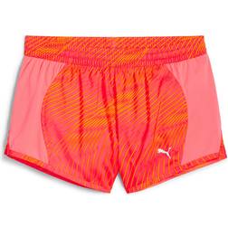 Puma Favourite Velocity 3" Printed Woven Running Shorts Women - Sunset Glow/Sun Stream