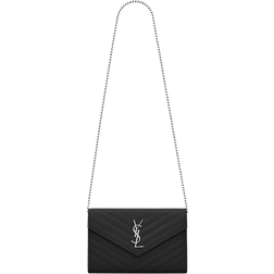 Saint Laurent Classic Cassandre Chain Wallet - Black