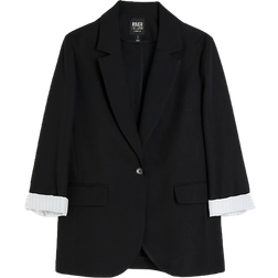 River Island Rolled Sleeve Blazer - Black