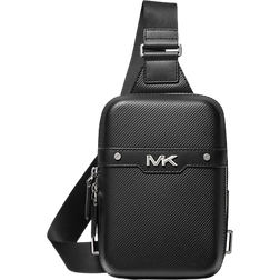 Michael Kors Varick Medium Textured Leather Sling Pack - Black