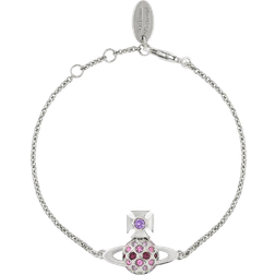 Vivienne Westwood Willa Bas Relief Bracelet - Silver/Pink/Purple