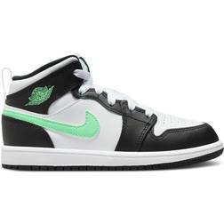 Nike Jordan 1 Mid PS - White/Black/Green Glow