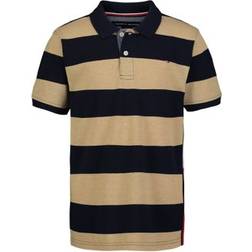 Tommy Hilfiger Kid's Side Flag Striped Polo Shirt - Navy Blazer