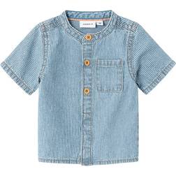 Name It Striped Jeans Shirt - Light Blue Denim (13229493)