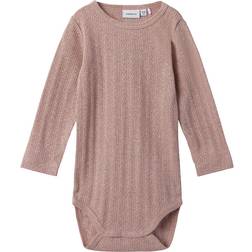 Name It Ohusa Long Sleeved Romper - Deauville Mauve (13221357)