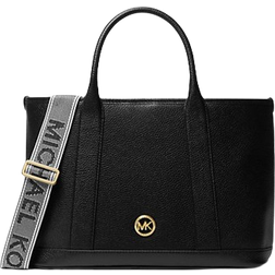 Michael Kors Luisa Medium Pebbled Leather Tote Bag - Black