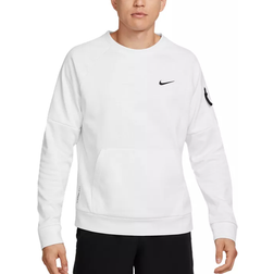 Nike Men's Therma-FIT Fitness Crew Sweatshirt - White/Black