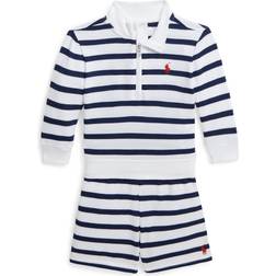 Polo Ralph Lauren Baby's Striped Spa Terry Pullover & Short Set - White/Spring Navy