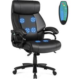 Costway Massage Black Office Chair 123.2cm