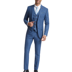 Antique Rogue Texture Slim Fit Suit - Blue