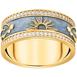 Thomas Sabo Cosmic Symbols Ring - Gold/Transparent/Grey