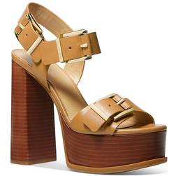 Michael Kors Colby Leather Platform - Pale Peanut