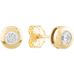 T.H.Baker Rubover Small Studs - Gold/Transprent