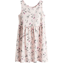 H&M Patterned Cotton Dress - Light Pink/Floral (1157735072)