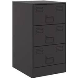 vidaXL 841775 Black Bedside Table 39x34.5cm