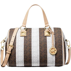 Michael Kors Grayson Medium Duffle Satchel - Brown Mult