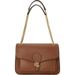 Lauren Ralph Lauren Pebbled Bradley Convertible Bag Medium - Tan