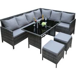 Brayden Studio Abdulrehman Outdoor Lounge Set, 1 Table incl. 3 Sofas