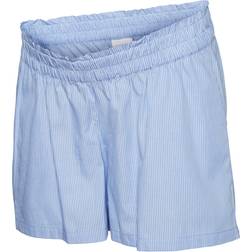 Mamalicious Maternity Shorts - Blue/Azure Blue