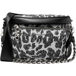 Michael Kors Slater Medium Leopard Logo Sling Pack - Black Combo