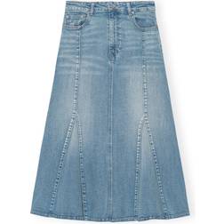 Ganni Denim Peplum Skirt - Tint Wash