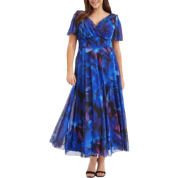 Scarlett & Jo Isabelle Float Sleeve Maxi Dress - Blue Rose