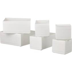 Ikea Skubb White Storage Box 6pcs