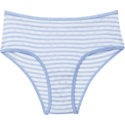 PINK Cotton Cheeky Panty - Harbor Blue Stripe Pointelle