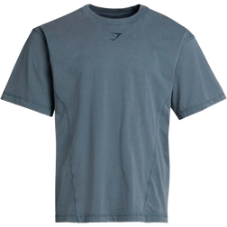 Gymshark Heritage Washed T-shirt - Titanium Blue