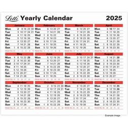 Letts Yearly Calendar 2025