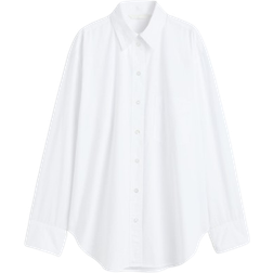 H&M Cotton Poplin Shirt - White