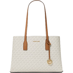 Michael Kors Ruthie Medium Signature Logo Tote Bag - Vanilla/Acorn