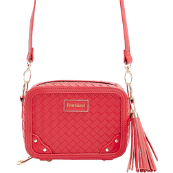 River Island Weave Oval Cross Body Bag - Red