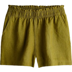 H&M Linen Shorts - Olive Green