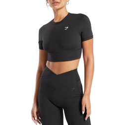 Gymshark Crossover Crop Top - Black