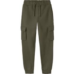 Name It Kid's Ollie Regular Fit Cargo Trousers - Olive Night (13224991)