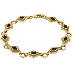 C. W. Sellors Kite Framed Bracelet - Gold/Black