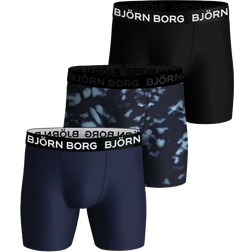 Björn Borg Sports Boxer 3-pack - Black/Pattern/Navy Blue