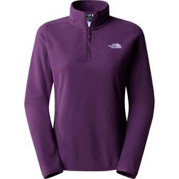 The North Face Women's 100 Glacier 1/4 Zip Fleece - Black Currant Purple