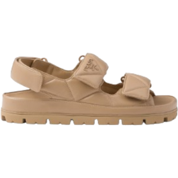 Prada Padded Nappa Leather Sandals - Sand Beige