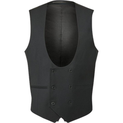 Burton Slim Fit Tuxedo Suit Waistcoat - Black