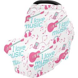 Vnurnrn Guitar Music Pink Stretchy Baby Car Seat Cover