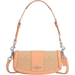 Coach Andrea Small Shoulder Bag In Signature Jacquard - Non Leather/Sv/Faded Blush