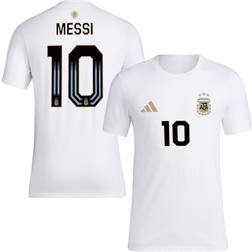 Adidas mens argentina messi t-shirt WHITE